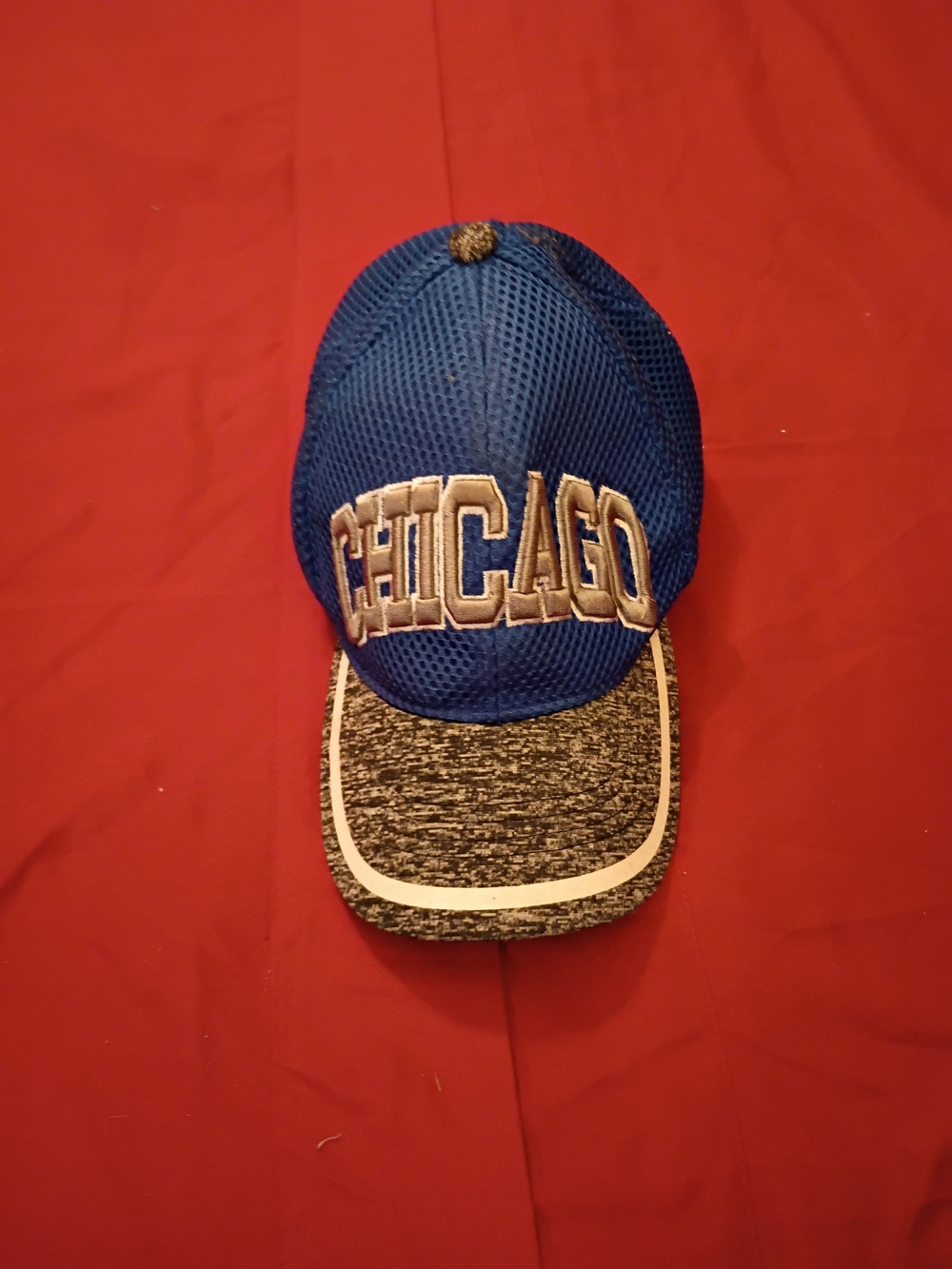 Chicago Blue Mesh Baseball Cap with Grey Brim